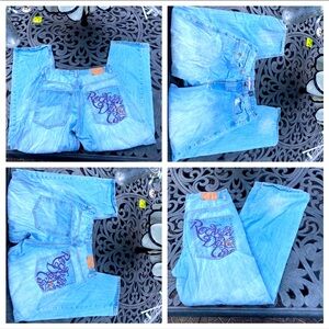 Rocawear Raw Mens Denim Jean 34/32 Cotton RN#106830